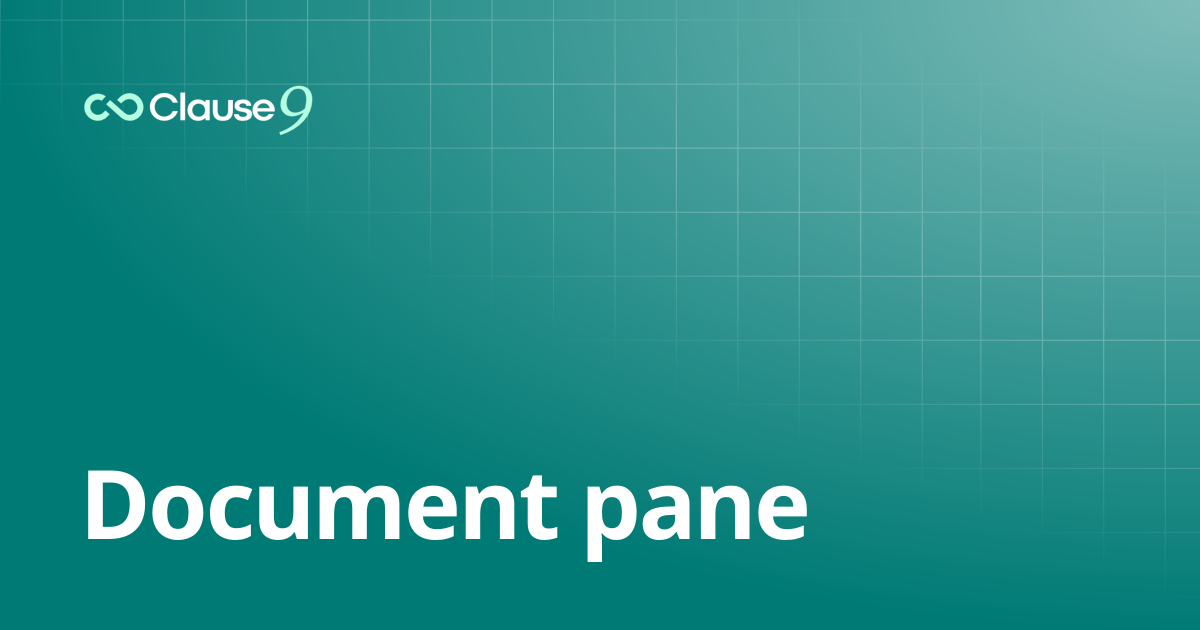 Document pane | Clause9